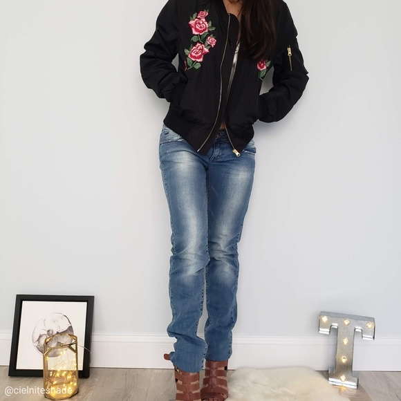 Rose Bomber Jacket
